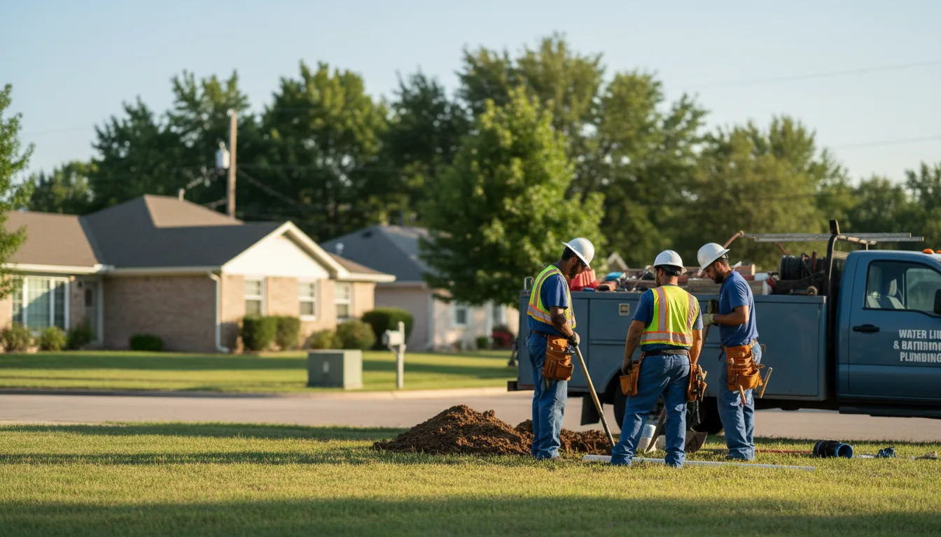 Residential water line and bathroom plumbing service in East Bend, NC